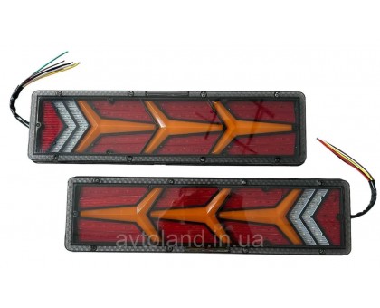Ліхтар Led задній 12-24 V 46х13см(повертач, що біжить, к-т(2шт)