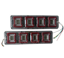 Ліхтар Led задній 12-24 V 46х13см(повертач, що біжить, к-т(2шт)